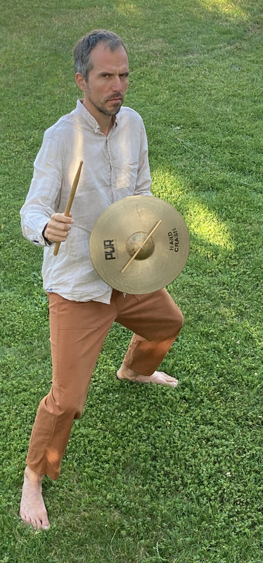 Photo of Matej defending the data